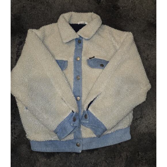 Wrangler Sherpa Denim Jacket XS Womens Western - Picture 3 of 9